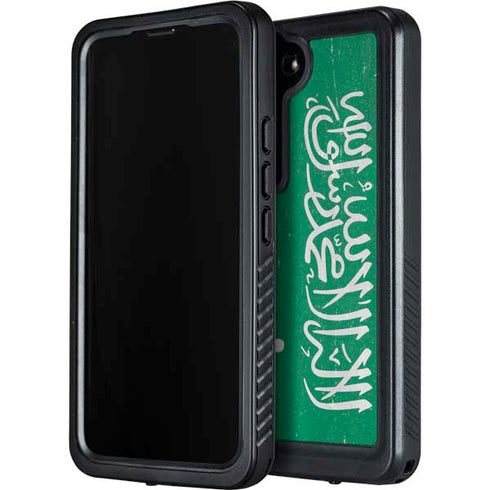 Saudi Arabia Flag Distressed Galaxy S23 Plus Waterproof Case